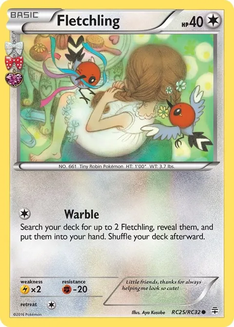 Fletchling #RC25/RC32 Pokémon card from Generations: Radiant Collection