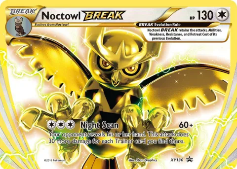 Noctowl BREAK #XY136 Holofoil Pokémon card from XY Promos