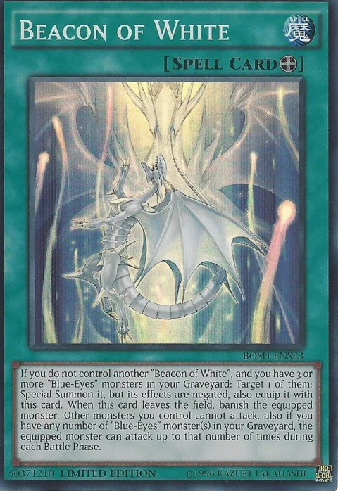 Beacon of White BOSH-ENSE3 Yu-Gi-Oh card from Breakers of Shadow