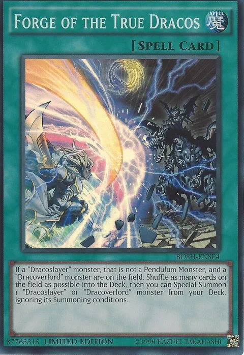 Forge of the True Dracos BOSH-ENSE4 Yu-Gi-Oh card from Breakers of Shadow