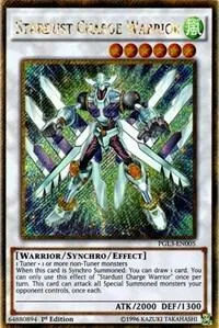 Stardust Charge Warrior PGL3-EN005 Yu-Gi-Oh card from Premium Gold: Infinite Gold