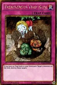 Treacherous Trap Hole PGL3-EN036 Yu-Gi-Oh card from Premium Gold: Infinite Gold