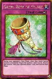 Grand Horn of Heaven PGL3-EN040 Yu-Gi-Oh card from Premium Gold: Infinite Gold