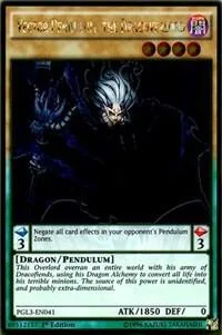 Vector Pendulum, the Dracoverlord PGL3-EN041 Yu-Gi-Oh card from Premium Gold: Infinite Gold