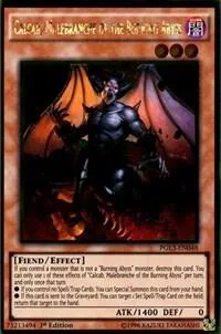 Calcab, Malebranche of the Burning Abyss PGL3-EN048 Yu-Gi-Oh card from Premium Gold: Infinite Gold