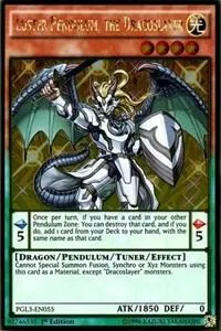 Luster Pendulum, the Dracoslayer PGL3-EN055 Yu-Gi-Oh card from Premium Gold: Infinite Gold