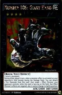 Number 106: Giant Hand PGL3-EN075 Yu-Gi-Oh card from Premium Gold: Infinite Gold
