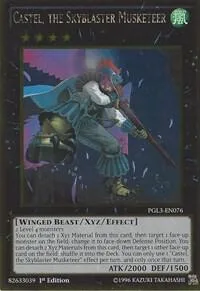 Castel, the Skyblaster Musketeer PGL3-EN076 Yu-Gi-Oh card from Premium Gold: Infinite Gold