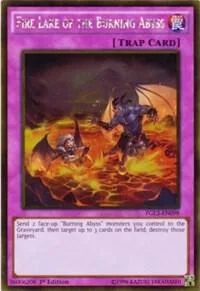 Fire Lake of the Burning Abyss PGL3-EN098 Yu-Gi-Oh card from Premium Gold: Infinite Gold