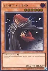 Vanity's Fiend Ultimate Rare OP01-EN002 Yu-Gi-Oh card from OTS Tournament Pack 1