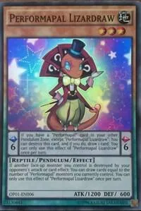 Performapal Lizardraw OP01-EN006 Yu-Gi-Oh card from OTS Tournament Pack 1