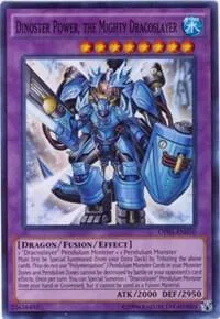 Dinoster Power, the Mighty Dracoslayer OP01-EN010 Yu-Gi-Oh card from OTS Tournament Pack 1