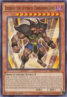 Exodius the Ultimate Forbidden Lord MIL1-EN007 Yu-Gi-Oh card from Millennium Pack