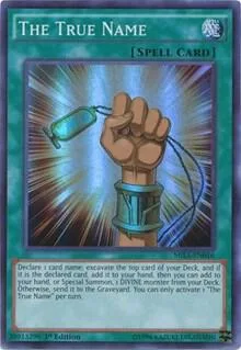 The True Name MIL1-EN016 Yu-Gi-Oh card from Millennium Pack