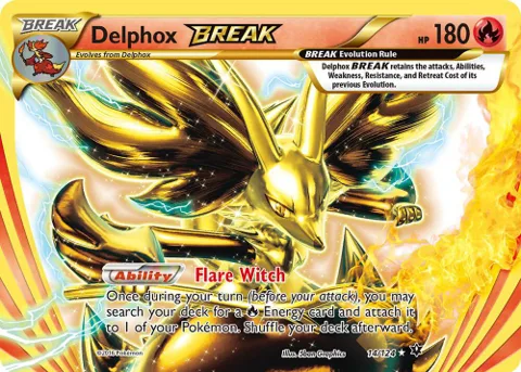 Delphox BREAK #14/124 Holofoil Pokémon card from XY - Fates Collide