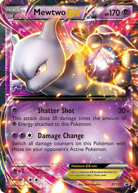 Mewtwo EX #XY107 Holofoil Pokémon card from XY Promos