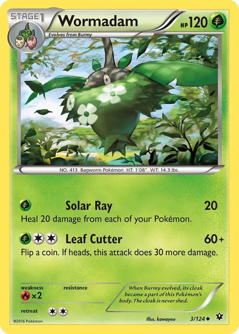 Wormadam 3 #3/124 Pokémon card from XY - Fates Collide
