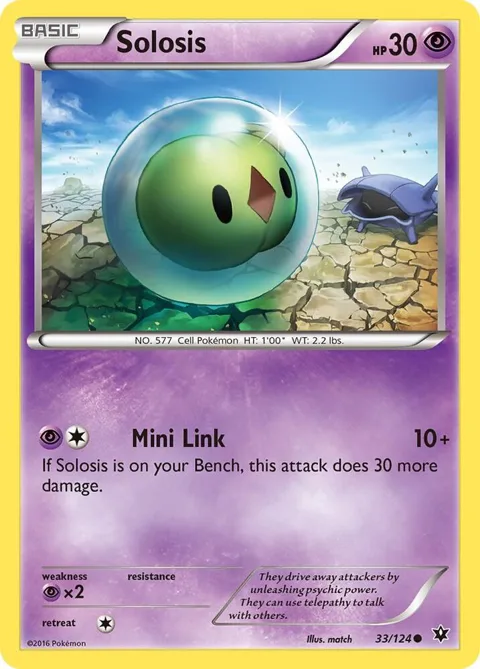 Solosis #33/124 Pokémon card from XY - Fates Collide