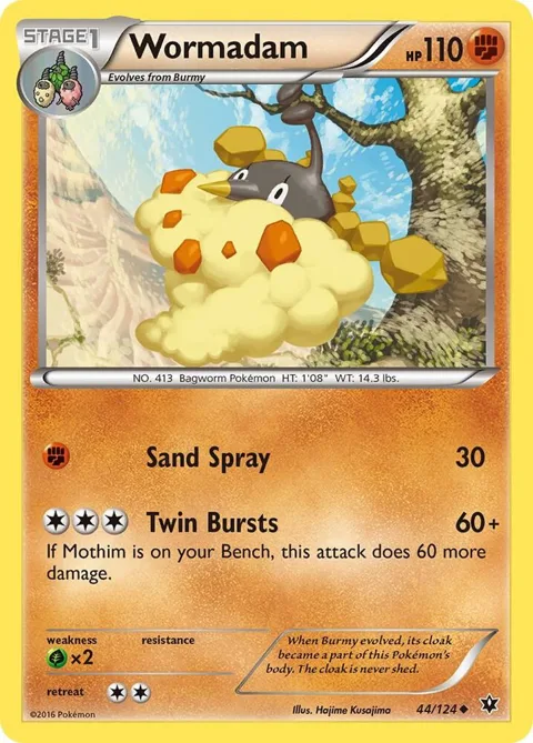 Wormadam 44 #44/124 Pokémon card from XY - Fates Collide