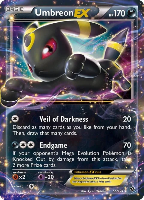 Umbreon EX #55/124 Holofoil Pokémon card from XY - Fates Collide