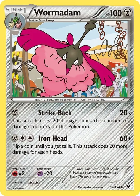 Wormadam 59 #59/124 Pokémon card from XY - Fates Collide