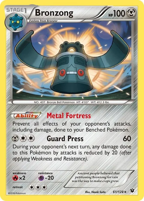 Bronzong #61/124 Pokémon card from XY - Fates Collide
