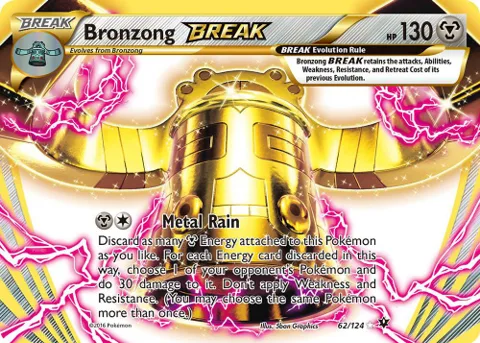 Bronzong BREAK #62/124 Holofoil Pokémon card from XY - Fates Collide