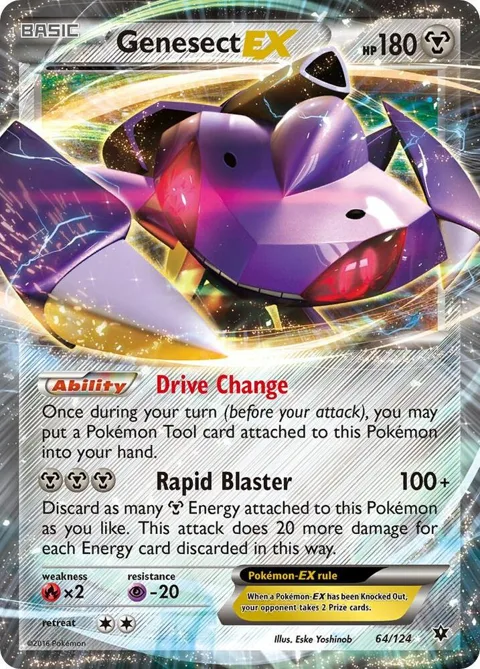 Genesect EX #64/124 Holofoil Pokémon card from XY - Fates Collide