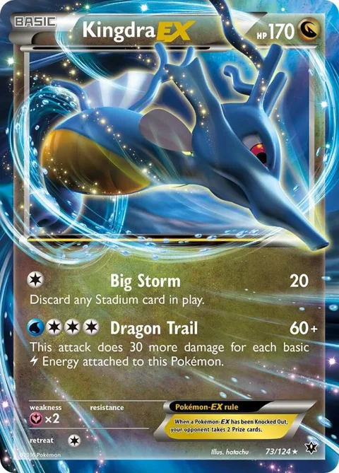 Kingdra EX #73/124 Holofoil Pokémon card from XY - Fates Collide