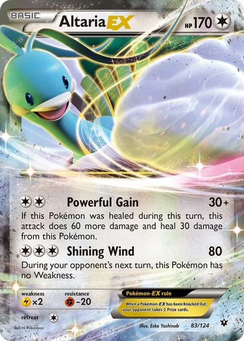 Altaria EX #83/124 Holofoil Pokémon card from XY - Fates Collide