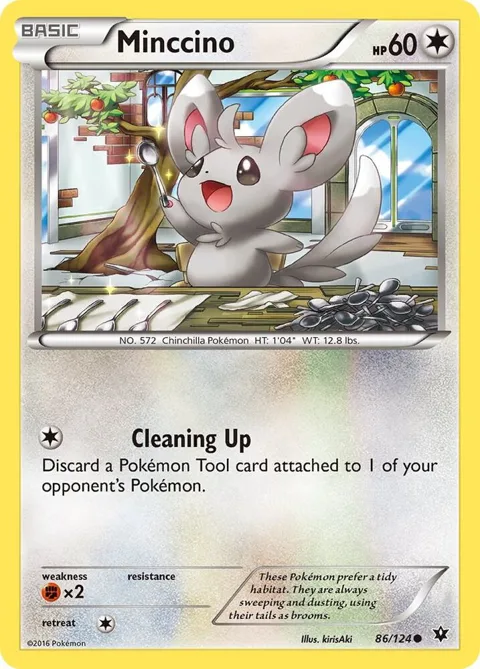 Minccino 86 #86/124 Pokémon card from XY - Fates Collide