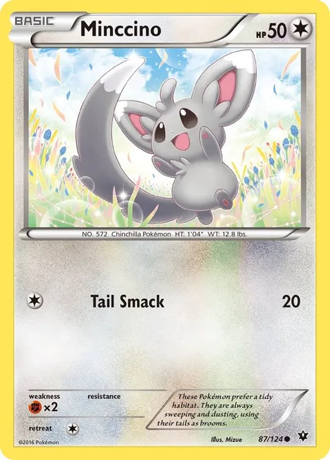 Minccino 87 #87/124 Pokémon card from XY - Fates Collide