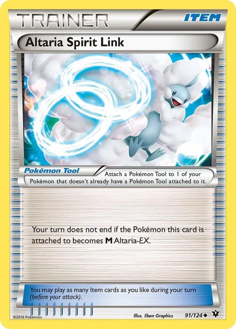 Altaria Spirit Link #91/124 Reverse Holofoil Pokémon card from XY - Fates Collide