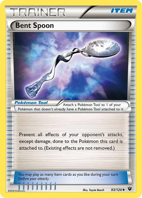Bent Spoon #93/124 Reverse Holofoil Pokémon card from XY - Fates Collide