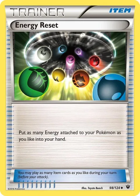 Energy Reset #98/124 Pokémon card from XY - Fates Collide