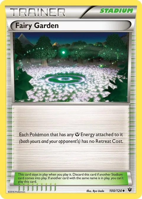 Fairy Garden #100/124 Reverse Holofoil Pokémon card from XY - Fates Collide
