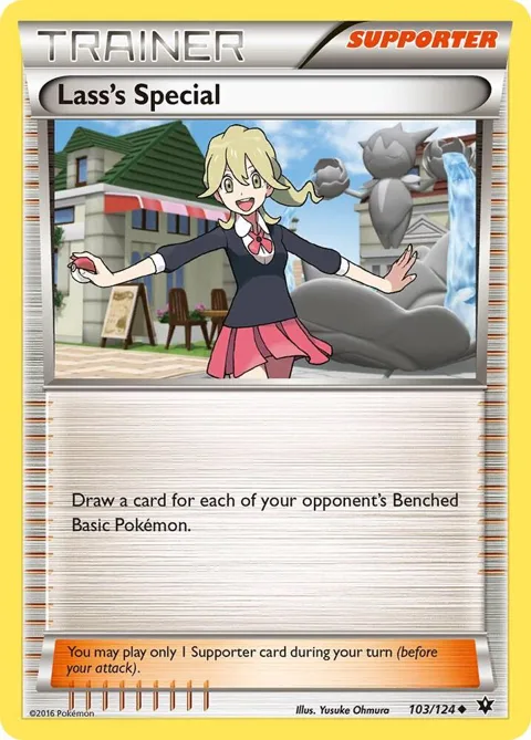 Lass's Special #103/124 Reverse Holofoil Pokémon card from XY - Fates Collide