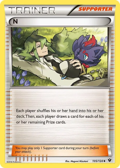 N Supporter #105/124 Reverse Holofoil Pokémon card from XY - Fates Collide