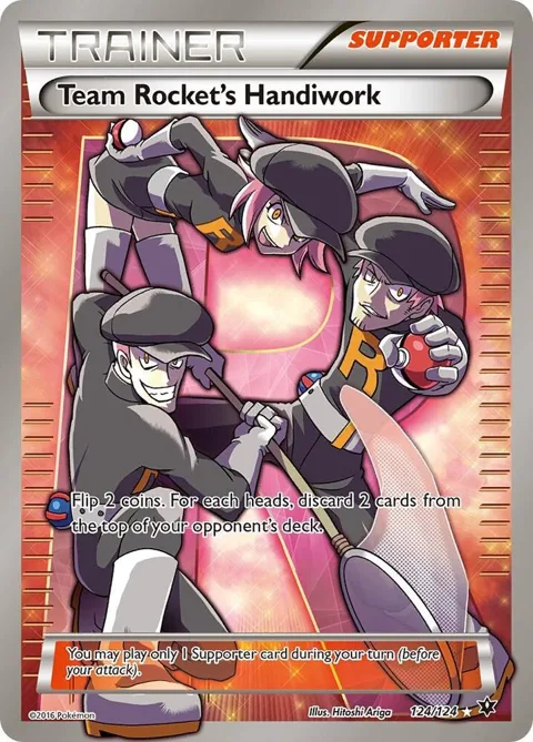 Team Rocket's Handiwork Full Art #124/124 Holofoil Pokémon card from XY - Fates Collide