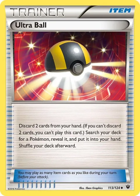 Ultra Ball #113/124 Pokémon card from XY - Fates Collide