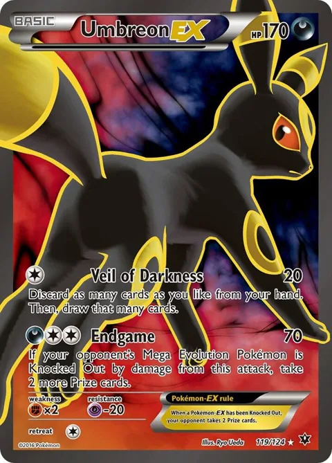 Umbreon EX Full Art #119/124 Holofoil Pokémon card from XY - Fates Collide
