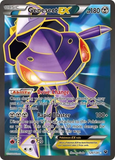 Genesect EX Full Art #120/124 Holofoil Pokémon card from XY - Fates Collide