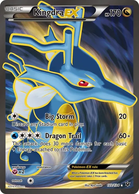 Kingdra EX Full Art #122/124 Holofoil Pokémon card from XY - Fates Collide
