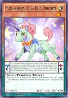 Performapal Odd-Eyes Unicorn SHVI-EN004 Unlimited Yu-Gi-Oh card from Shining Victories