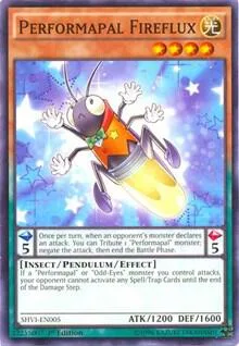 Performapal Fireflux SHVI-EN005 Unlimited Yu-Gi-Oh card from Shining Victories