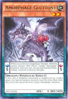 Amorphage Gluttony SHVI-EN024 Unlimited Yu-Gi-Oh card from Shining Victories