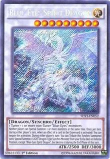 Blue-Eyes Spirit Dragon SHVI-EN052 1st Edition Yu-Gi-Oh card from Shining Victories
