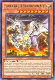 Thunder King, the Lightningstrike Kaiju SHVI-EN087 Unlimited Yu-Gi-Oh card from Shining Victories
