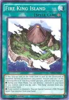 Fire King Island SHVI-EN092 1st Edition Yu-Gi-Oh card from Shining Victories