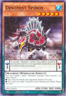 Dinomist Spinos SHVI-EN032 1st Edition Yu-Gi-Oh card from Shining Victories